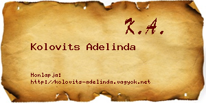 Kolovits Adelinda névjegykártya